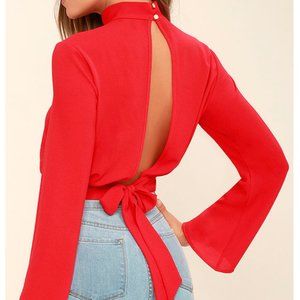 Three Little Words Red Crop Top